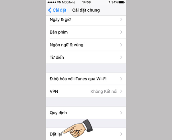 Reset iPhone là gì và cách khôi phục cài đặt gốc 3 Chọn phần Đặt lại